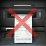 Non stampare lo scontrino del bancomat